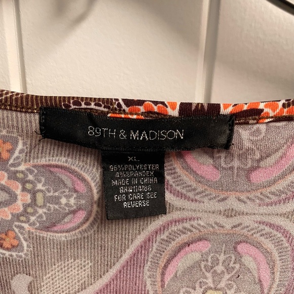 89th & Madison Multicolor Patterned Top - Picture 2 of 3